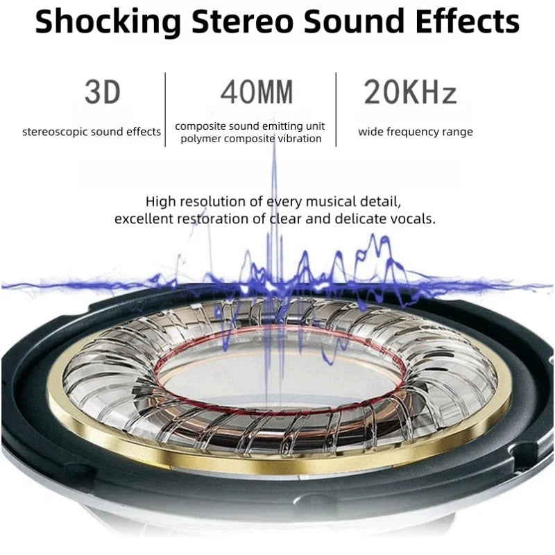 New P47 Bluetooth 5.0 Wireless Headphone Foldable HIFI Stereo Bass Earphone Kid Helmet Gift With Mic USB Adaptor For iPhone Game
